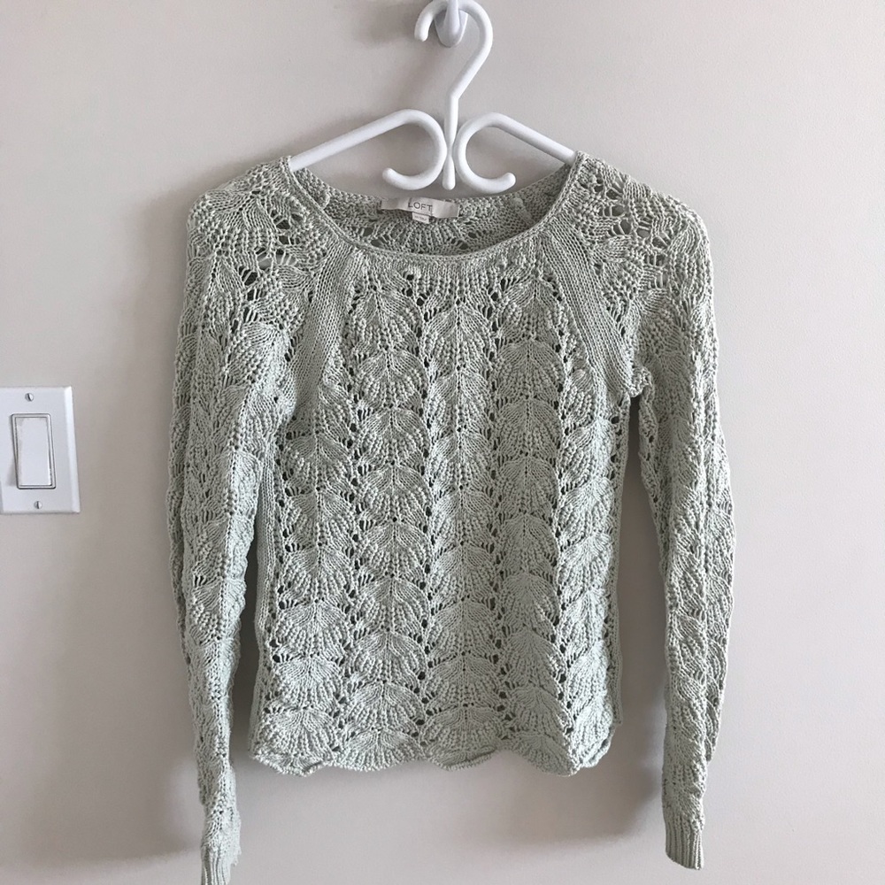PISTACHIO GREEN KNIT SWEATER SIZE XS